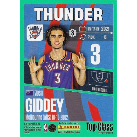 2023-24 PANINI NBA Top Class - #109 - Josh Giddey - Oklahoma City Thunder
